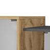 Meuble TV moderne 210 cm anthracite mat/chêne wotan Veltis