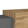 Meuble TV moderne 210 cm anthracite mat/chêne wotan Veltis
