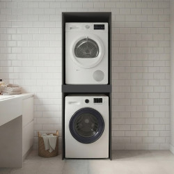 Colonne lave-linge et s&egrave;che-linge 67 cm anthracite mat Brenna