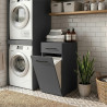 Meuble à linge sale 40 cm avec tiroir anthracite mat Brenna