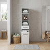 Colonne de buanderie 40 cm bac à linge blanc mat Brenna