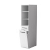 Colonne de buanderie 40 cm bac à linge blanc mat Brenna