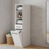 Colonne de buanderie 40 cm bac à linge blanc mat Brenna