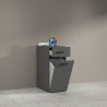 Meuble à linge sale 40 cm avec tiroir anthracite mat Brenna