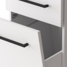 Meuble à linge sale 40 cm avec tiroir blanc mat Brenna