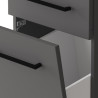 Meuble à linge sale 40 cm avec tiroir anthracite mat Brenna