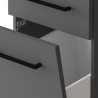 Colonne de buanderie 40 cm bac à linge anthracite mat Brenna