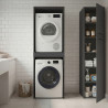 Colonne lave-linge et sèche-linge 67 cm anthracite mat Brenna