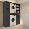 Colonne lave-linge et sèche-linge 67 cm anthracite mat Brenna