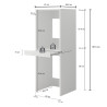 Colonne lave-linge et sèche-linge 67 cm anthracite mat Brenna
