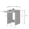 Meuble machine à laver 67 cm anthracite mat Brenna
