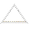 Lit cabane triangle enfant épicéa massif blanc avec sommier Refuge
