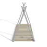 Lit tipi enfant en épicéa massif blanc et naturel avec sommier Bivouac
