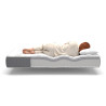 Matelas mémoire de forme ferme coutil Tencel 24 cm 4 poignées Écorce
