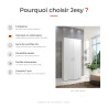 Armoire buanderie blanche 6 étagères profondeur 40 cm Jesy