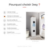 Armoire à linge sale 2 paniers blanche profondeur 40 cm Jesy
