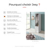 Armoire penderie de buanderie blanche profondeur 40 cm Jesy