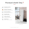 Armoire 1 porte à cadenas blanche profondeur 54 cm Jesy