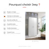 Armoire penderie blanche profondeur 54 cm Jesy