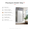Armoire penderie blanche avec serrure profondeur 54 cm Jesy
