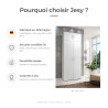 Surmeuble de buanderie 2 portes blanc profondeur 54 cm Jesy