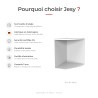 Surmeuble blanc pour étagère d'angle Jesy