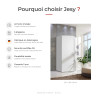 Armoire d'angle moderne blanche Jesy
