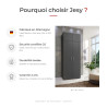 Surmeuble de buanderie 2 portes graphite profondeur 54 cm Jesy