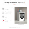 Meuble machine à laver 67 cm blanc mat Brenna