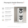 Colonne lave-linge et sèche-linge 67 cm blanc mat Brenna