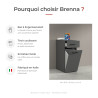 Meuble à linge sale 40 cm avec tiroir anthracite mat Brenna