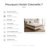 Matelas mémoire de forme gel 11 zones housse coton bio Cotonella
