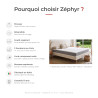 Matelas mousse réversible respirant 3 hauteurs 14 à 20 cm Zéphyr