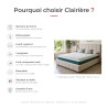 Matelas mémoire de forme gel réversible déhoussable 26 cm Clairière