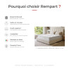 Matelas ressorts Bonnell très ferme coutil aloe vera 21 cm Rempart