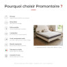 Matelas mousse très ferme réversible déhoussable 24 cm Promontoire