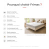 Matelas ressorts ensachés 7 zones ferme réversible 22 cm Frimas