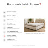 Matelas hybride ressorts ensachés mémoire de forme gel Rizière