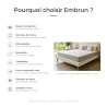 Matelas hybride 800 ressorts ensachés mémoire de forme 26 cm Embrun