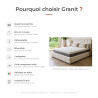 Matelas ressorts ensachés très ferme déhoussable 24 cm Granit