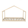 Lit cabane maison enfant épicéa massif naturel avec sommier Hameau