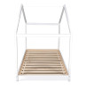 Lit cabane maison enfant épicéa massif blanc avec sommier Hameau