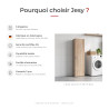 Armoire buanderie chêne clair 1 porte profondeur 40 cm Jesy