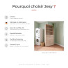 Armoire buanderie chêne 6 tiroirs/2 étagères profondeur 40 cm Jesy
