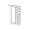 Armoire buanderie chêne 6 tiroirs/2 étagères profondeur 40 cm Jesy