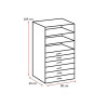 Armoire buanderie chêne 6 tiroirs/2 étagères profondeur 40 cm Jesy