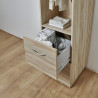 Armoire penderie de buanderie chêne clair profondeur 40 cm Jesy