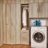 Armoire penderie de buanderie chêne clair profondeur 40 cm Jesy