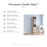 Armoire penderie de buanderie chêne clair profondeur 40 cm Jesy