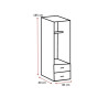 Armoire penderie de buanderie chêne clair profondeur 40 cm Jesy